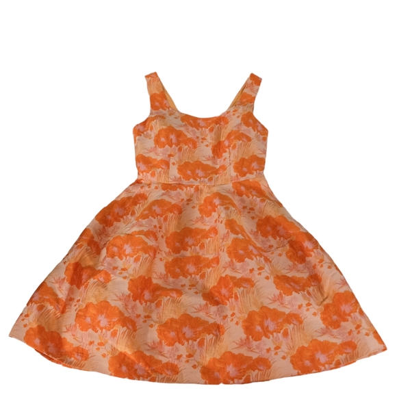 Asos Floral Jacquard Bubble Skirt Dress | US 8 - Picture 3 of 6